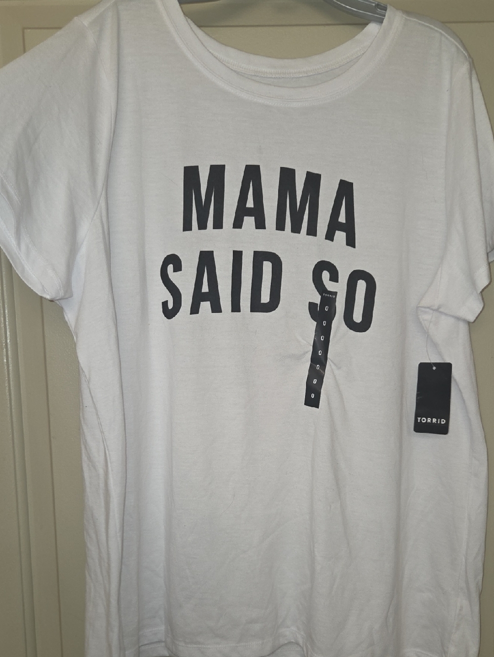 Torrid White Graphic "MAMA SAID SO" Tee